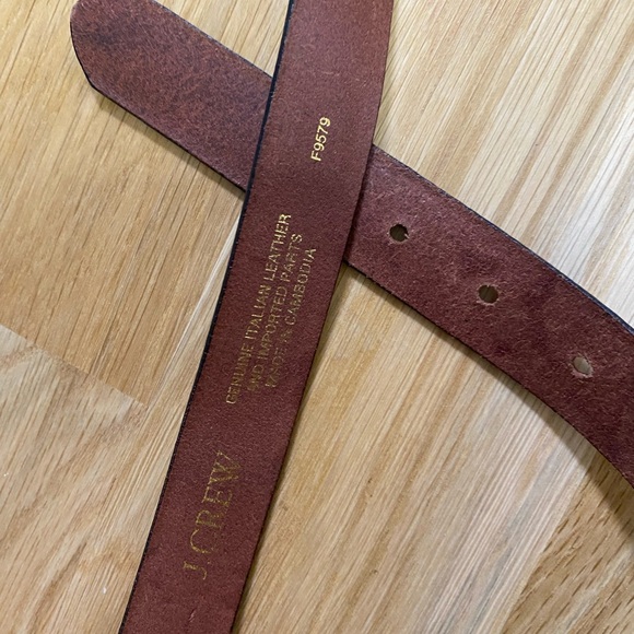 J. Crew Camel Leather Belt with Polished Gold Buckle in Size S - Picture 3 of 6